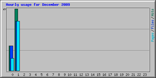 Hourly usage for December 2009